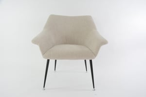 Image of Fauteuil Coquille carrée beige chiné