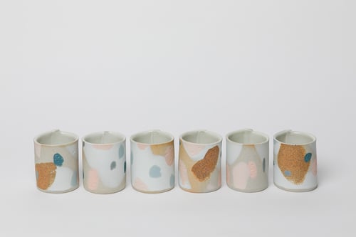 Image of Toasty Tropical Ocean Handleless Mugs