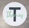 Image of Inital & name acrylic plaque 