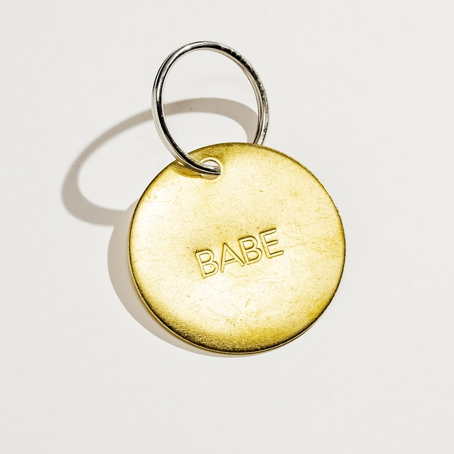 Image of BABE Large Brass Keychain