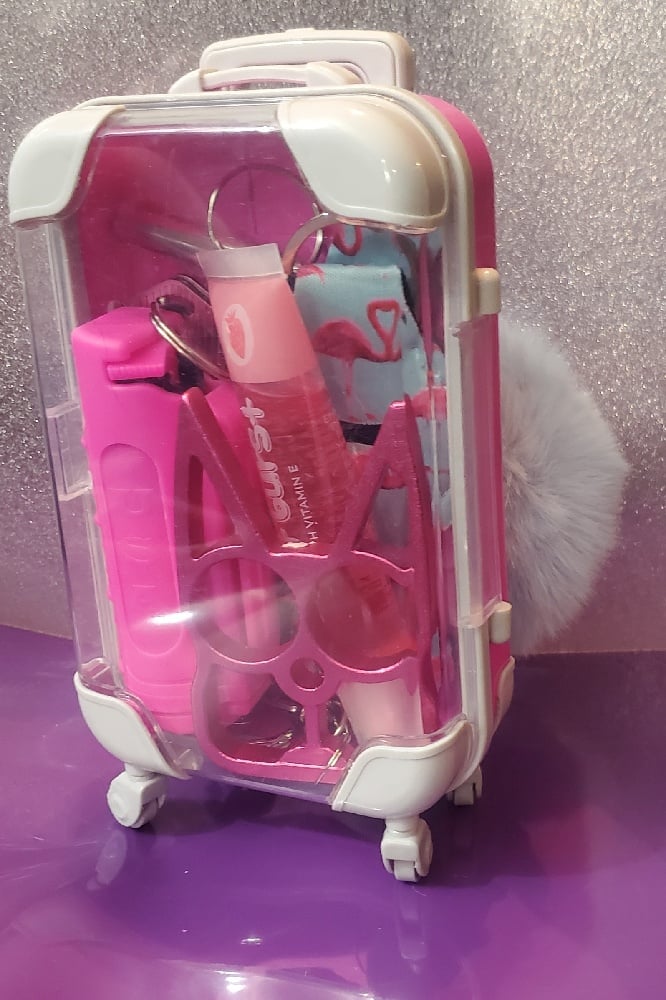 Mini pink online suitcase