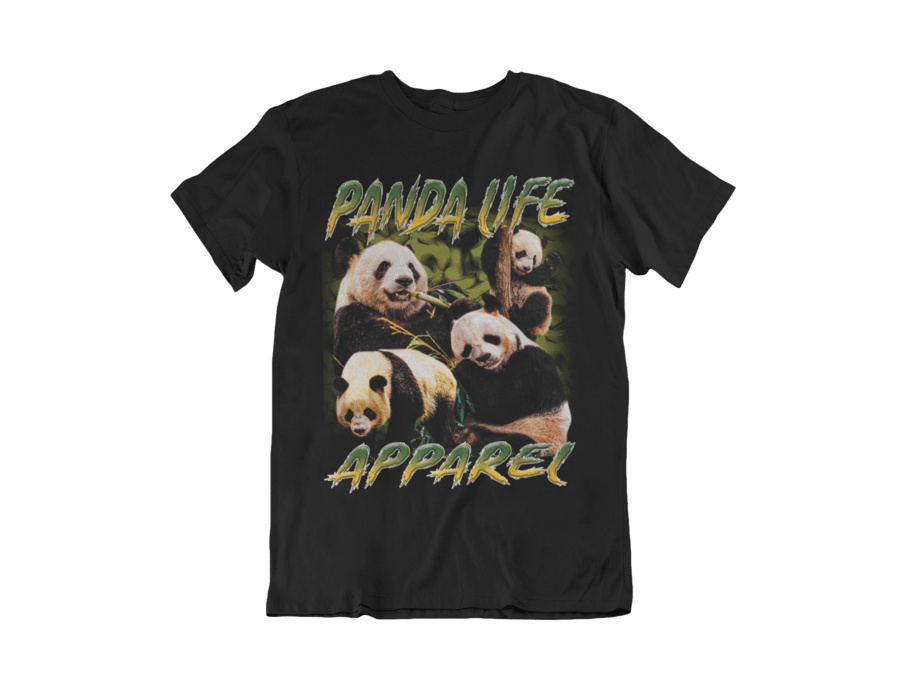 Image of Panda Bear 90s Rap tshirt #3