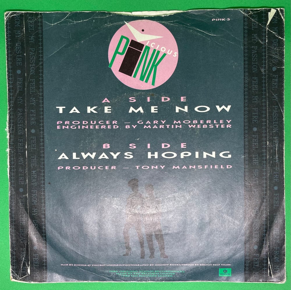 Vicious Pink - Take Me Now 1986 7” 45rpm