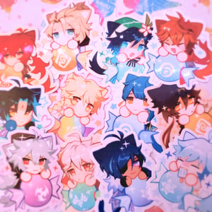 Image of genshin catboy candy stickers