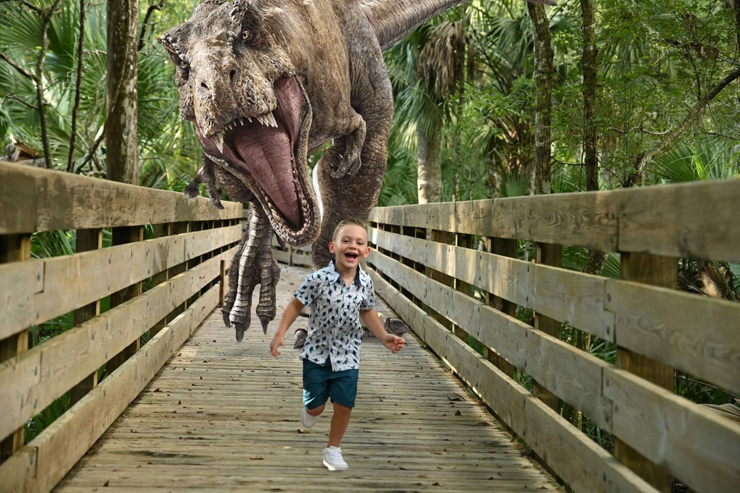 Image of T-rex chase