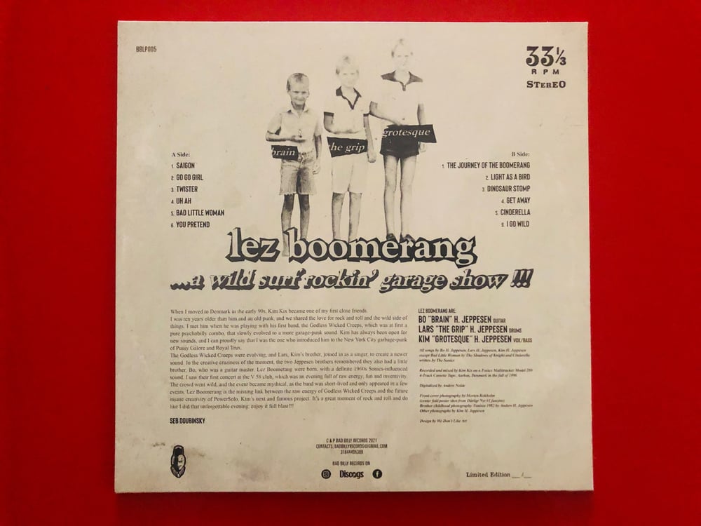 LEZ BOOMERANG – ...A WILD SURF ROCKIN' GARAGE SHOW!!! (Translucent LTD 50) LP