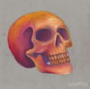 Orange Skull Print