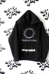 Image of all in one hoodie in black 