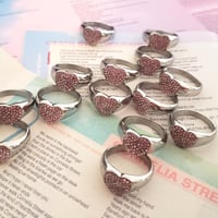 Image 1 of Pink Love Heart Ring