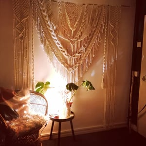 Extra large macrame wedding backdrop