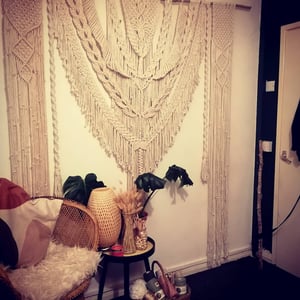 Extra large macrame wedding backdrop