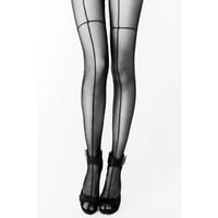 Image 1 of Tights "Cross" / Back Seam Tights / Womens tights Seamed tights / Hosiery / Legwear / Pantyhose 