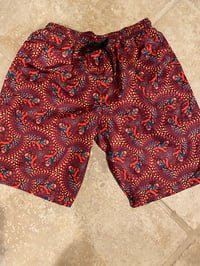 Image 1 of Red Billy Bear Men’s Swim Trunks