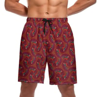 Image 3 of Red Billy Bear Men’s Swim Trunks