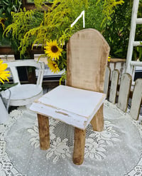 Image 2 of Wooden chair naturak & white