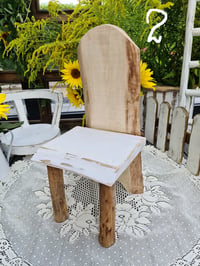 Image 3 of Wooden chair naturak & white