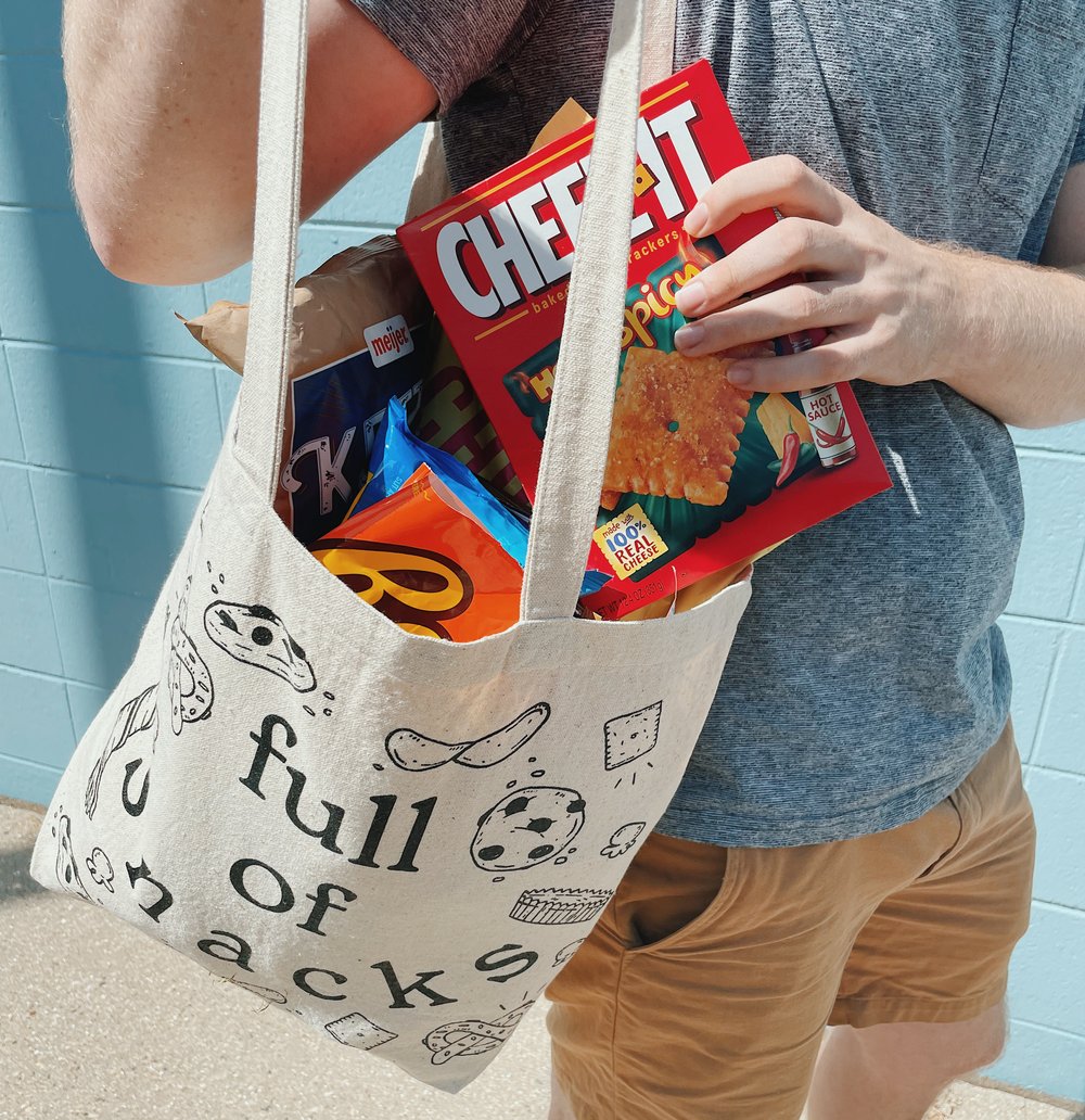 Image of Full of Snacks Tote Bag 