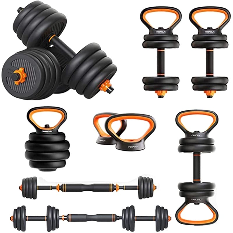 Image of 6 In 1 Adjustable Dumbbell Barbell Kettlebells Set