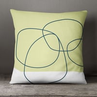 Image 1 of Rock Garden No. 3 Square Throw Pillow in Light Yellow
