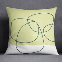 Image 3 of Rock Garden No. 3 Square Throw Pillow in Light Yellow
