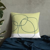 Image 4 of Rock Garden No. 3 Square Throw Pillow in Light Yellow