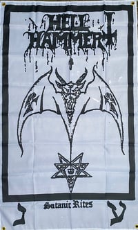 Image 2 of Hellhammer " Satanic Rites " Flag / Banner / Tapestry 