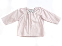 Image 1 of Feline Shirt- rose/silver stripe