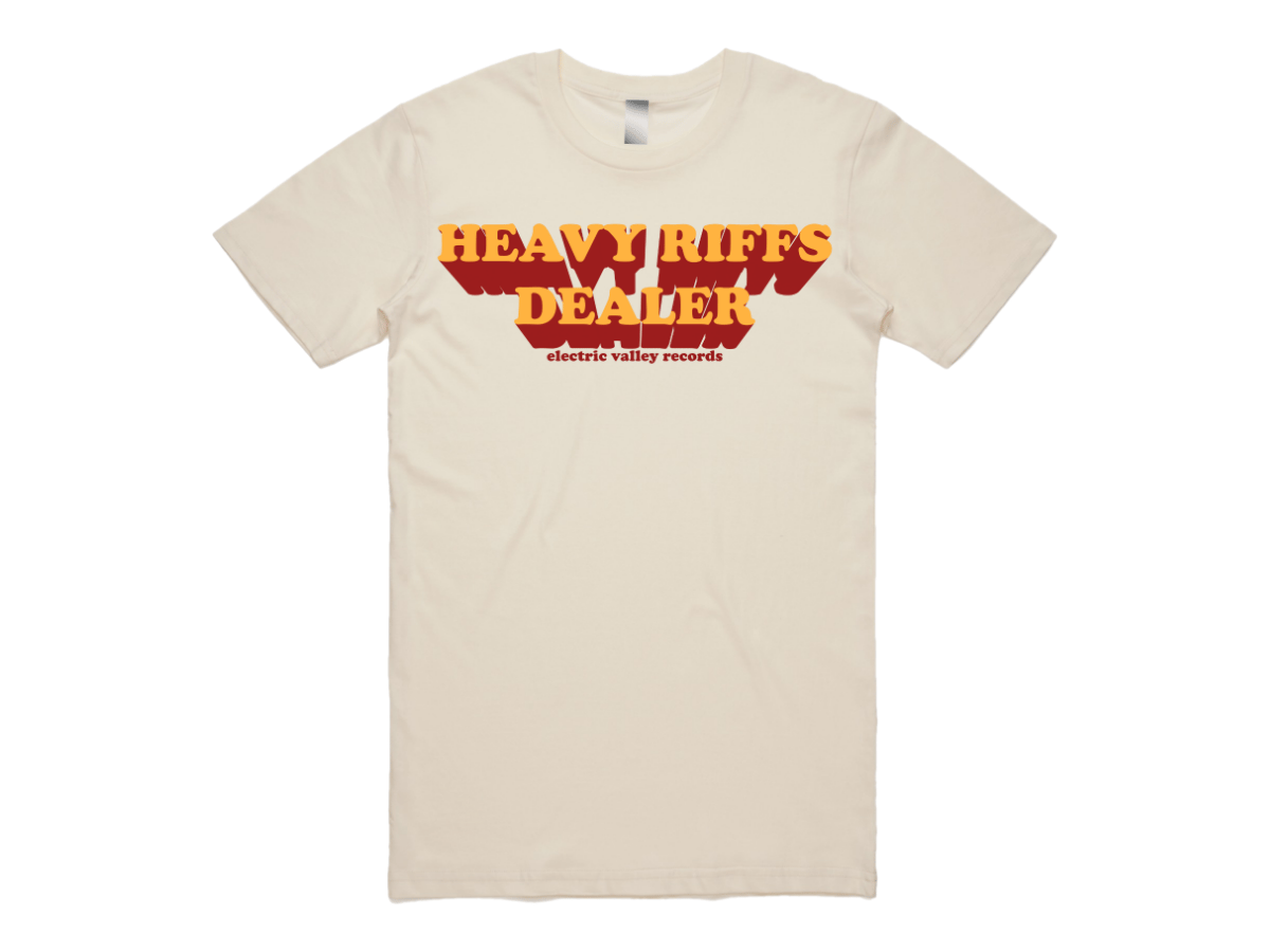 Image of Heavy Riffs Dealer T-shirt (Natural)
