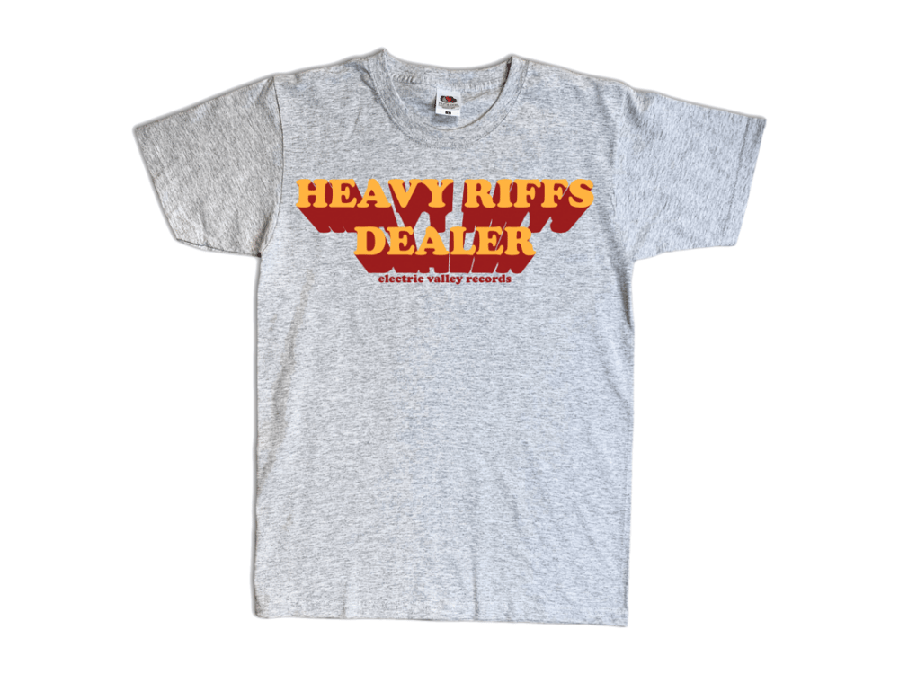 Image of Heavy Riffs Dealer T-shirt (Grey)