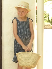 Image 5 of Pinafore Dress-blue with dots