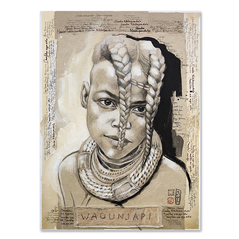 Image of Original painting - "Waounjapi" - 73x100 cm