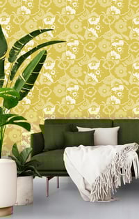 Image 1 of Alice Wallpaper - Mustard