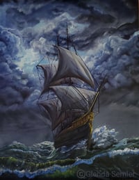 Image 2 of "The Siren's Blunder of Emergence" 11x14 Oil on Panel
