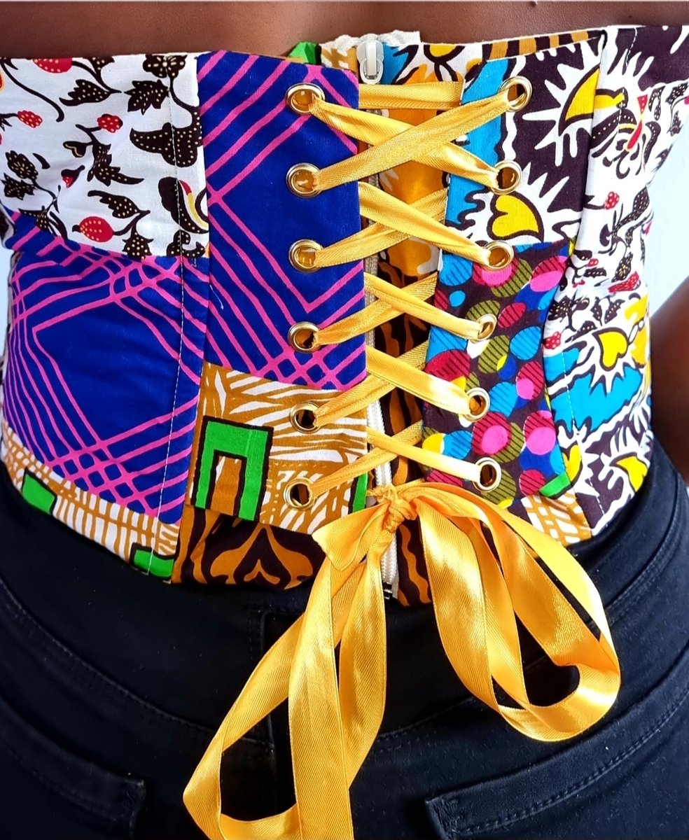 TALLULAH AFRICANPRINT CORSET TOP - Main Image