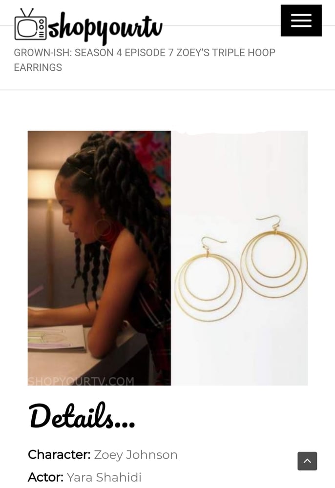 Image of Circled, As Worn by Yara Shahidi on Grown-ish