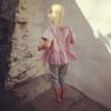 Square Blouse- rose check