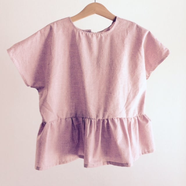 Square Blouse- rose check