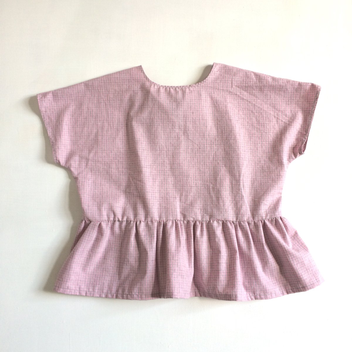 Square Blouse- rose check
