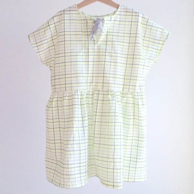 Square Dress-neon check