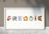 Image 2 of Animal Name Print