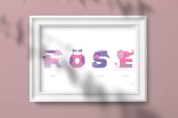 Image 3 of Animal Name Print