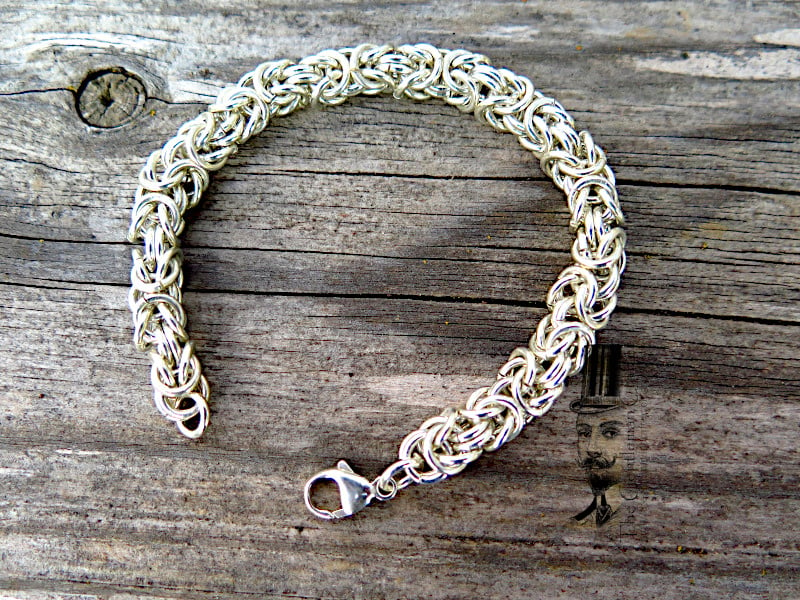 Image of Sterling Silver Byzantine Chain Bracelet