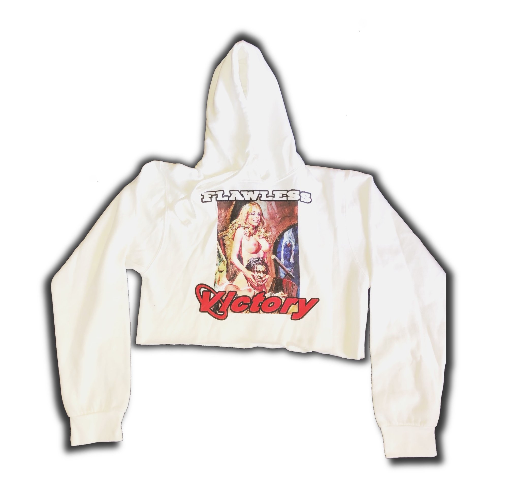 Flawless Victory Cropped Hoodie Inhale The Euphoria