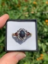 Smoked Opal & Garnet Ring, size 10