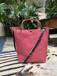 Image 1 of Tiny Tote - pink ostrich (AKA “the Patrick”)