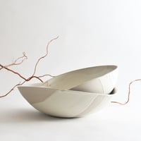 Image 2 of altered stoneware serving bowls