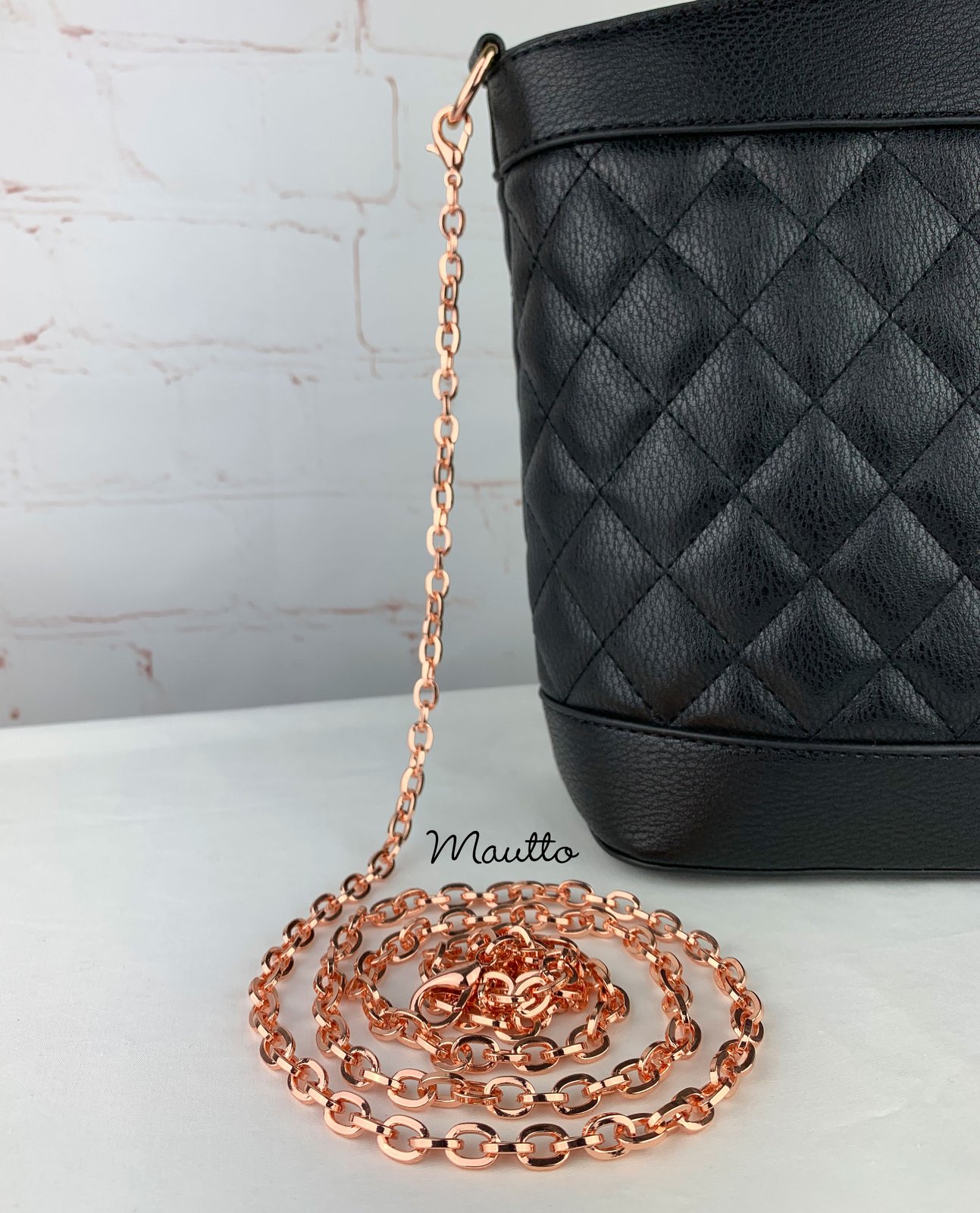 12mm Rose Gold Purse Chain Strap, Metal Bag Handle, Crossbody Bag Strap,  Chain Strap With Clasps, Replacement Shoulder Handbag Strap Chain - Etsy