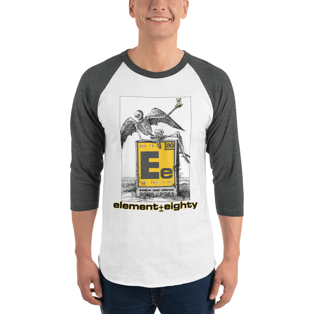 E80 Skeleton 12YS Logo 3/4 sleeve raglan shirt