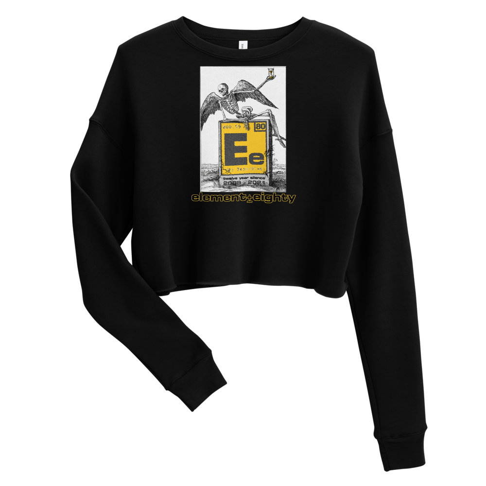 E80 Skeleton 12YS Logo Crop Sweatshirt