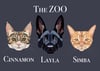 Digital Pet Portrait TRIO